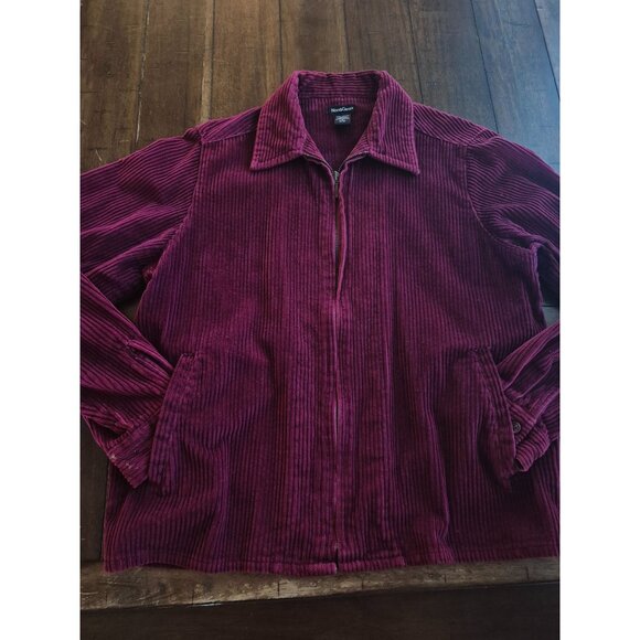 Northcrest Jackets & Blazers - Northcrest Burgundy Corduroy Jacket S